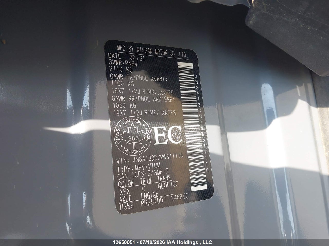 2021 NISSAN ROGUE PLATINUM thumbnail 10