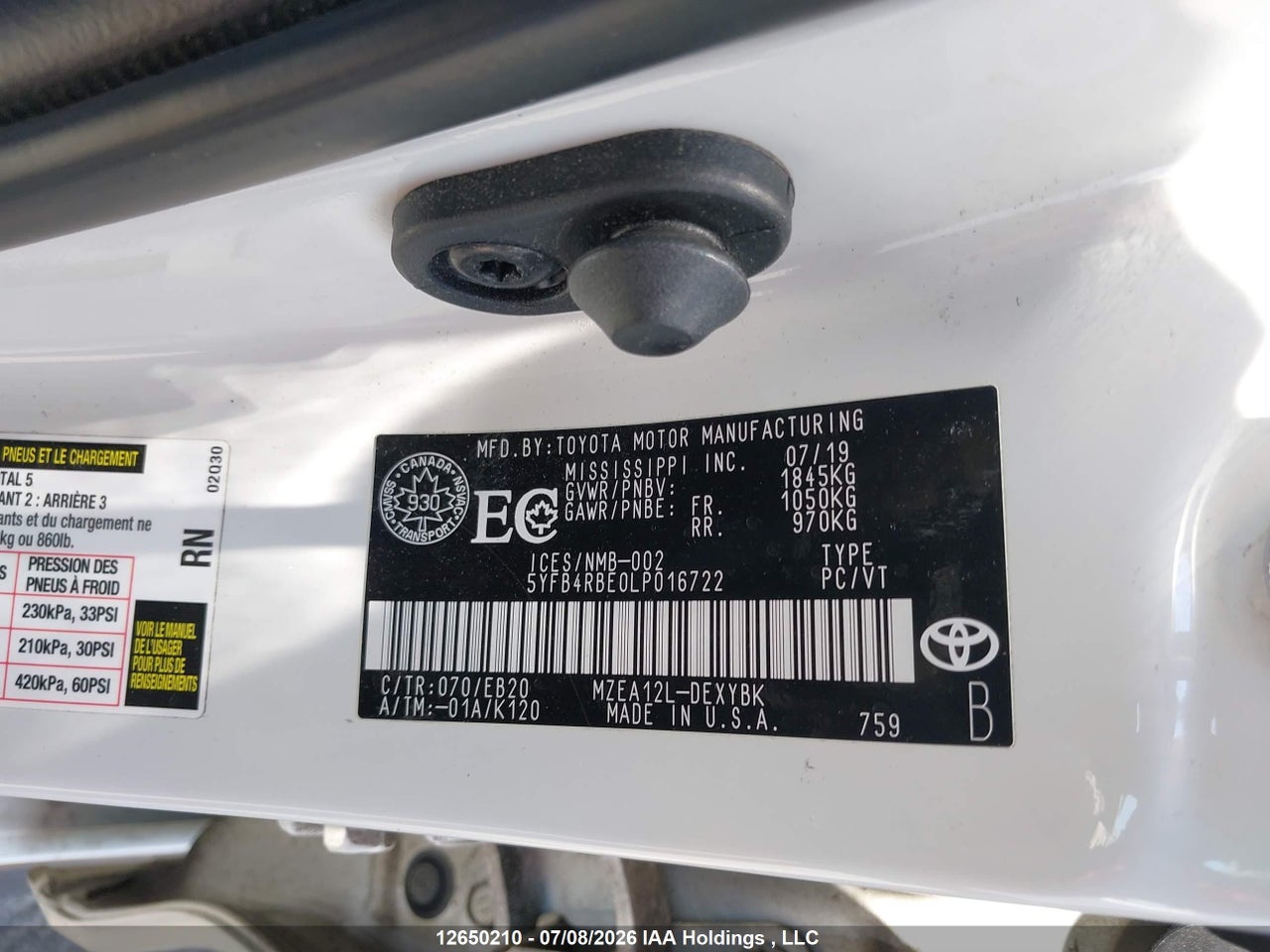 2020 TOYOTA COROLLA SE/XSE thumbnail 10