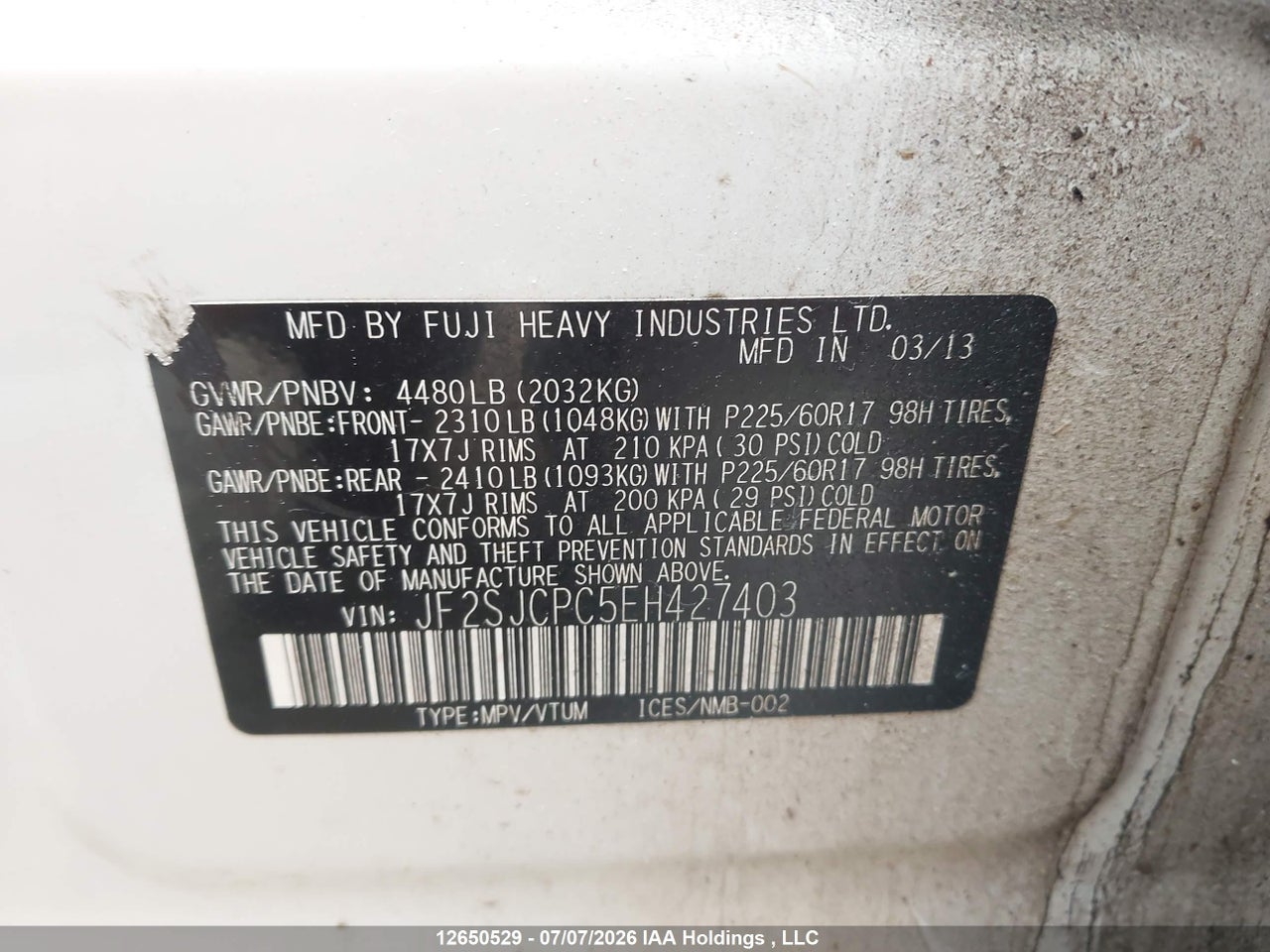 2014 SUBARU FORESTER 2.5I TOURING thumbnail 10