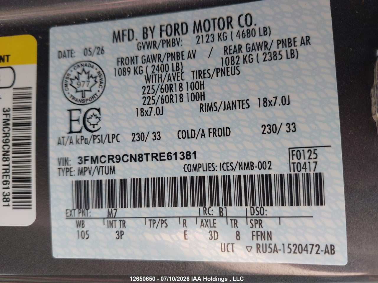 2026 FORD BRONCO SPORT OUTER BANKS thumbnail 10