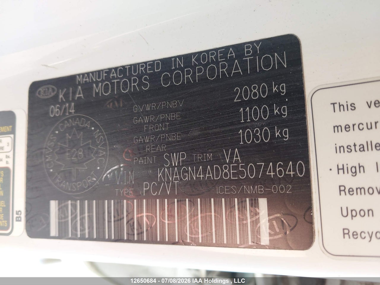 2014 KIA OPTIMA HYBRID EX/EX PREMIUM thumbnail 10