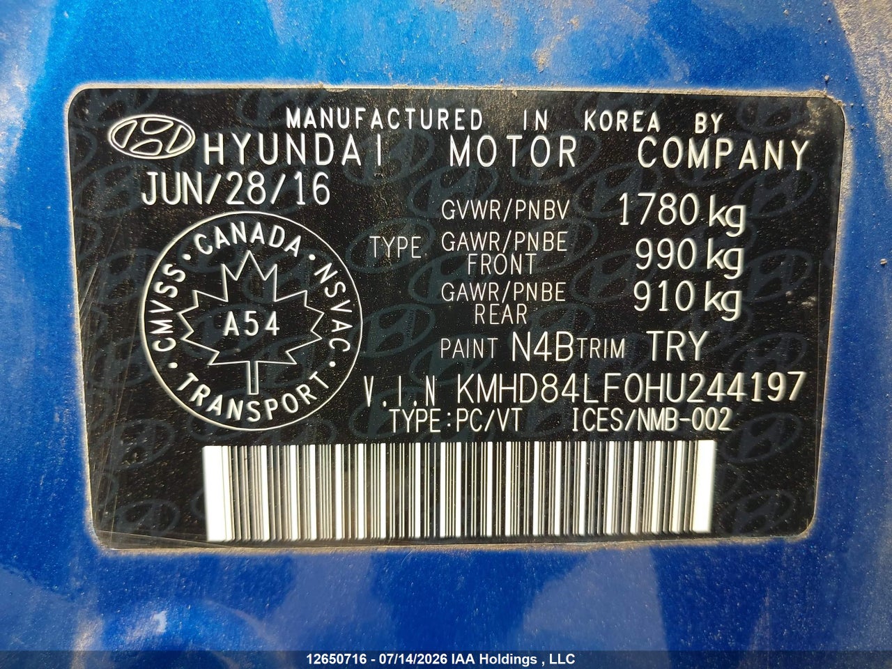 2017 HYUNDAI ELANTRA GL thumbnail 10