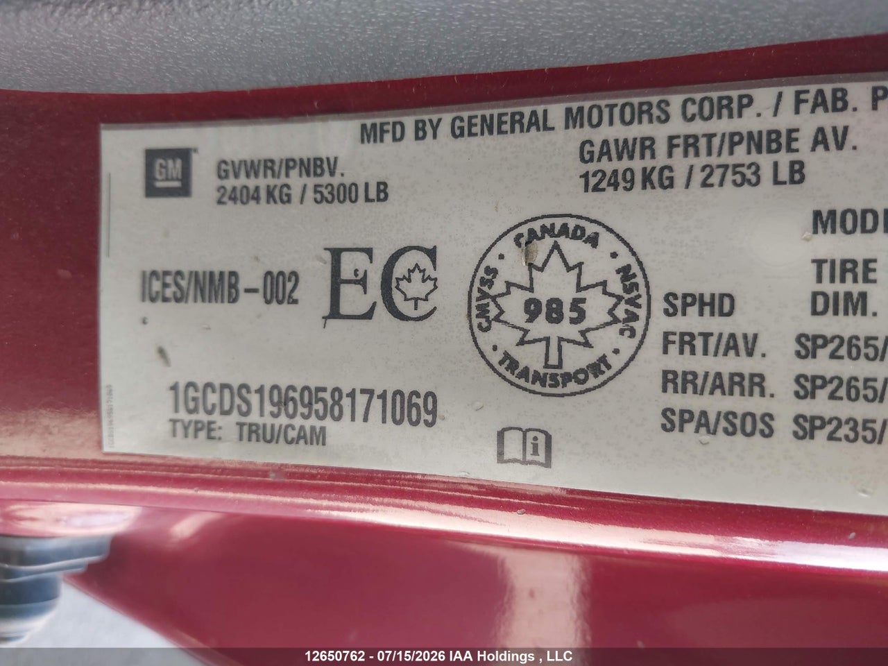 2005 CHEVROLET COLORADO LS thumbnail 10