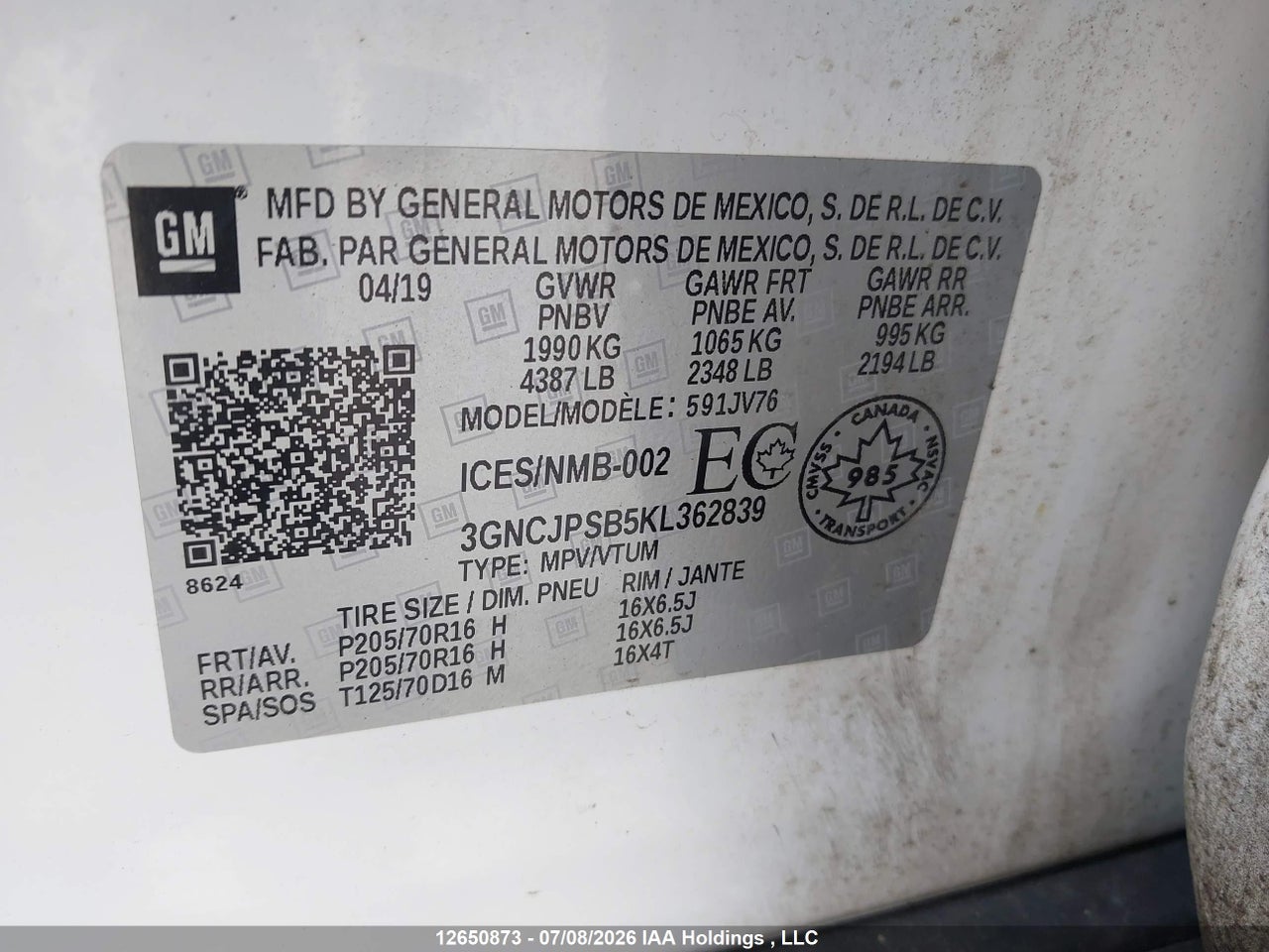2019 CHEVROLET TRAX 1LT thumbnail 10