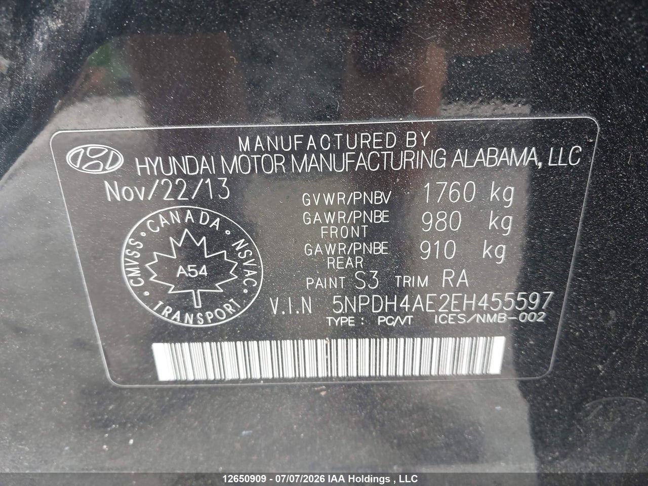 2014 HYUNDAI ELANTRA GL thumbnail 10
