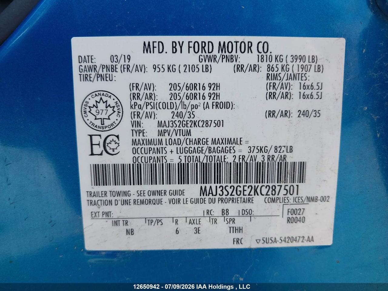 2019 FORD ECOSPORT SE thumbnail 10
