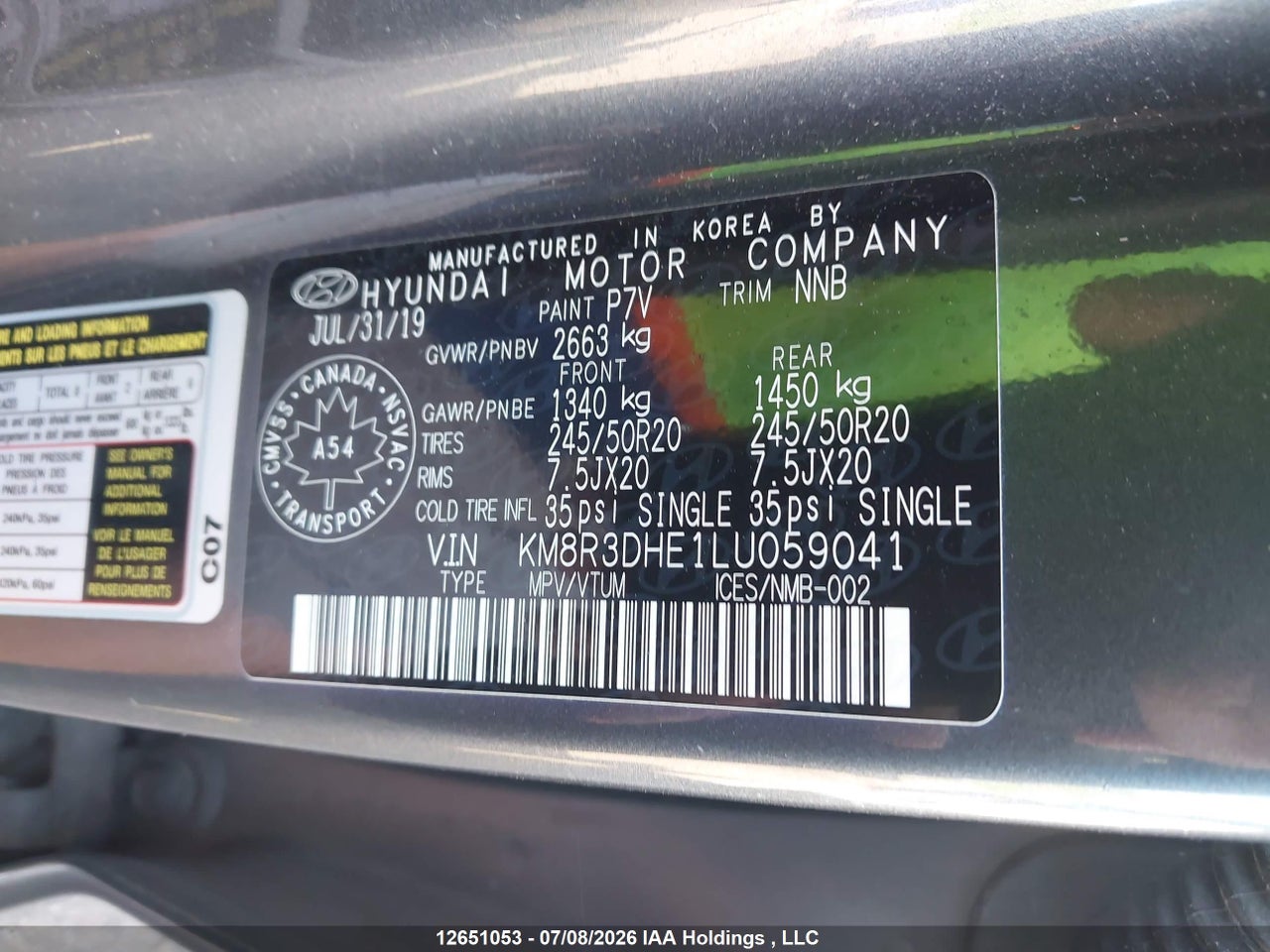 2020 HYUNDAI PALISADE LUXURY 8-PASSENGER SEATING thumbnail 10