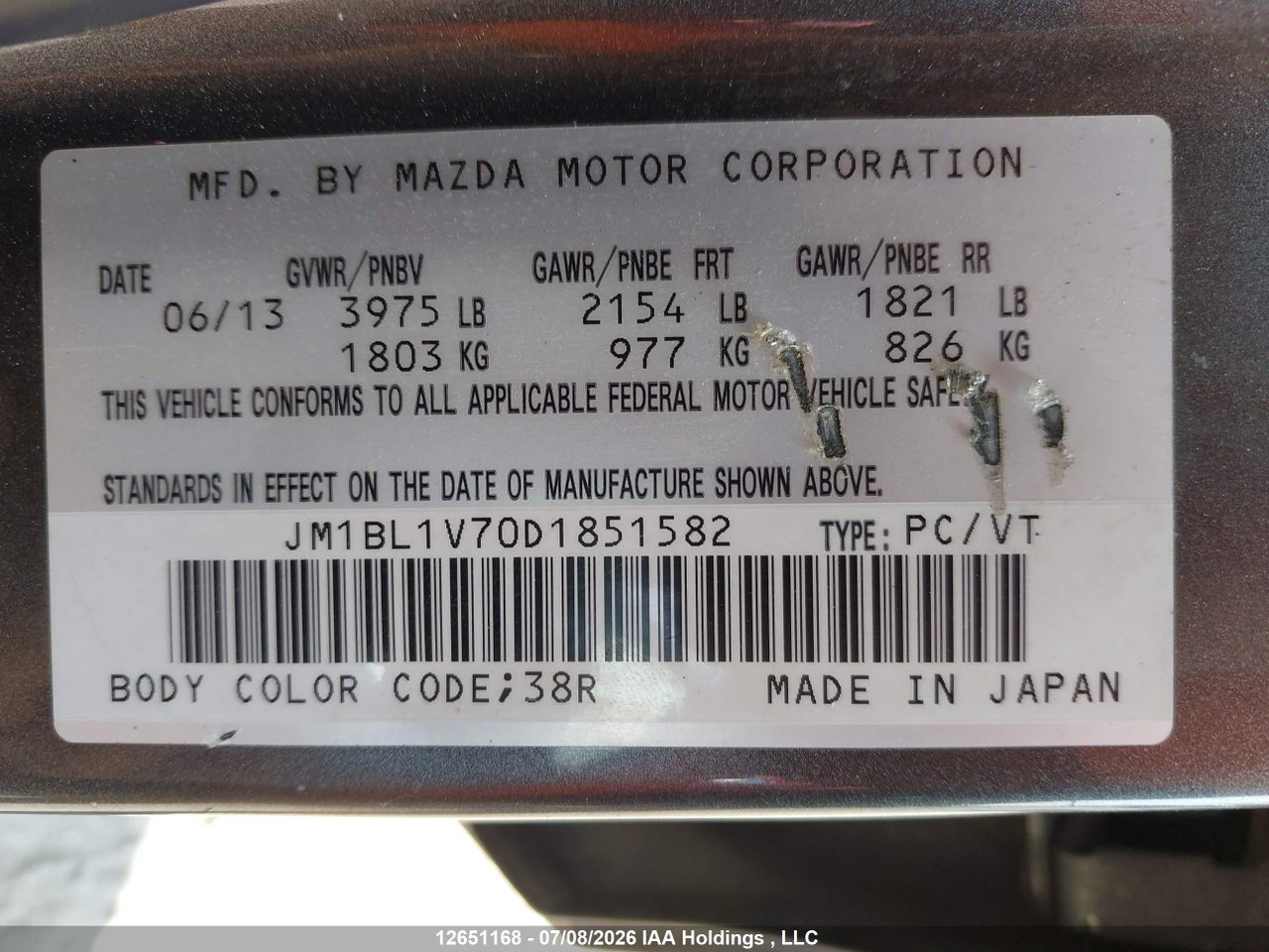 2013 MAZDA MAZDA3 GS-SKY thumbnail 10
