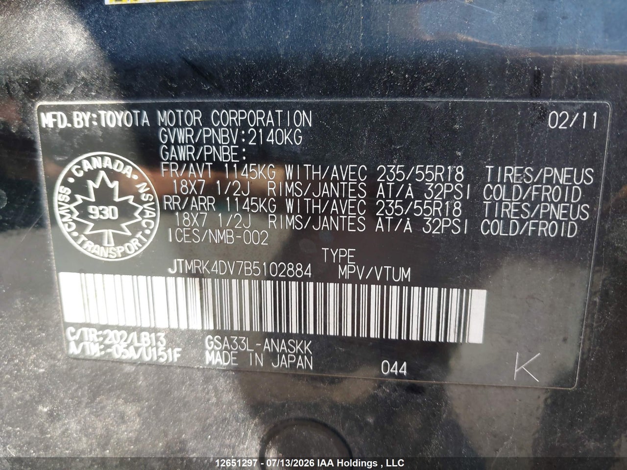 2011 TOYOTA RAV4 thumbnail 10