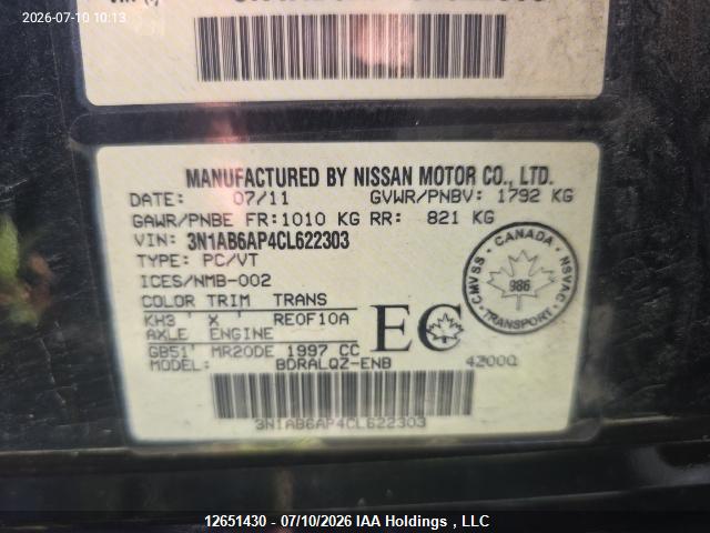 2012 NISSAN SENTRA thumbnail 10