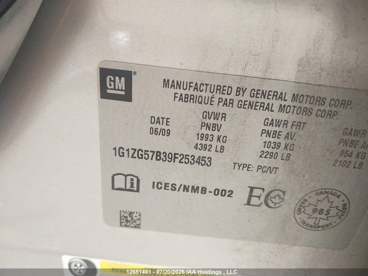 2009 CHEVROLET MALIBU LS thumbnail 10