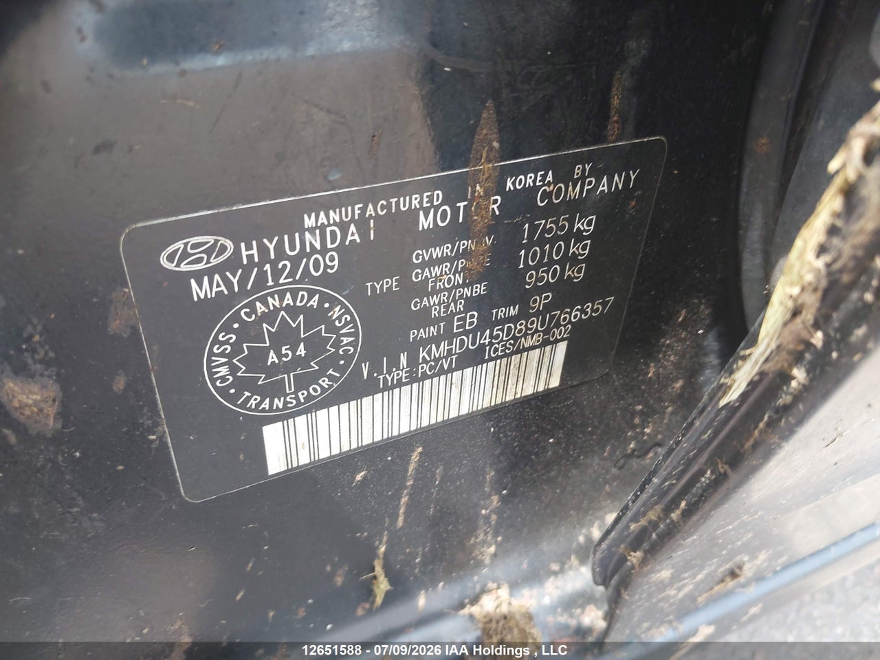 2009 HYUNDAI ELANTRA GLS/SE thumbnail 10