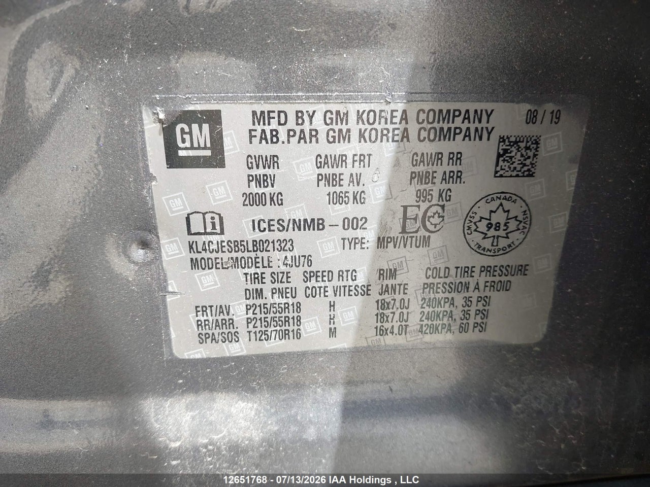 2020 BUICK ENCORE thumbnail 10