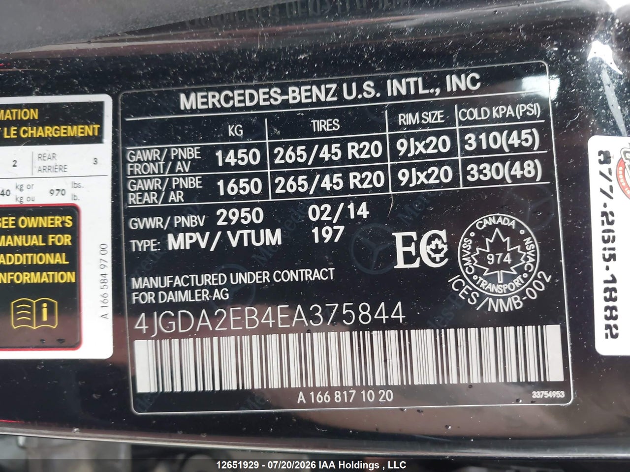 2014 MERCEDES BENZ ML350 thumbnail 10
