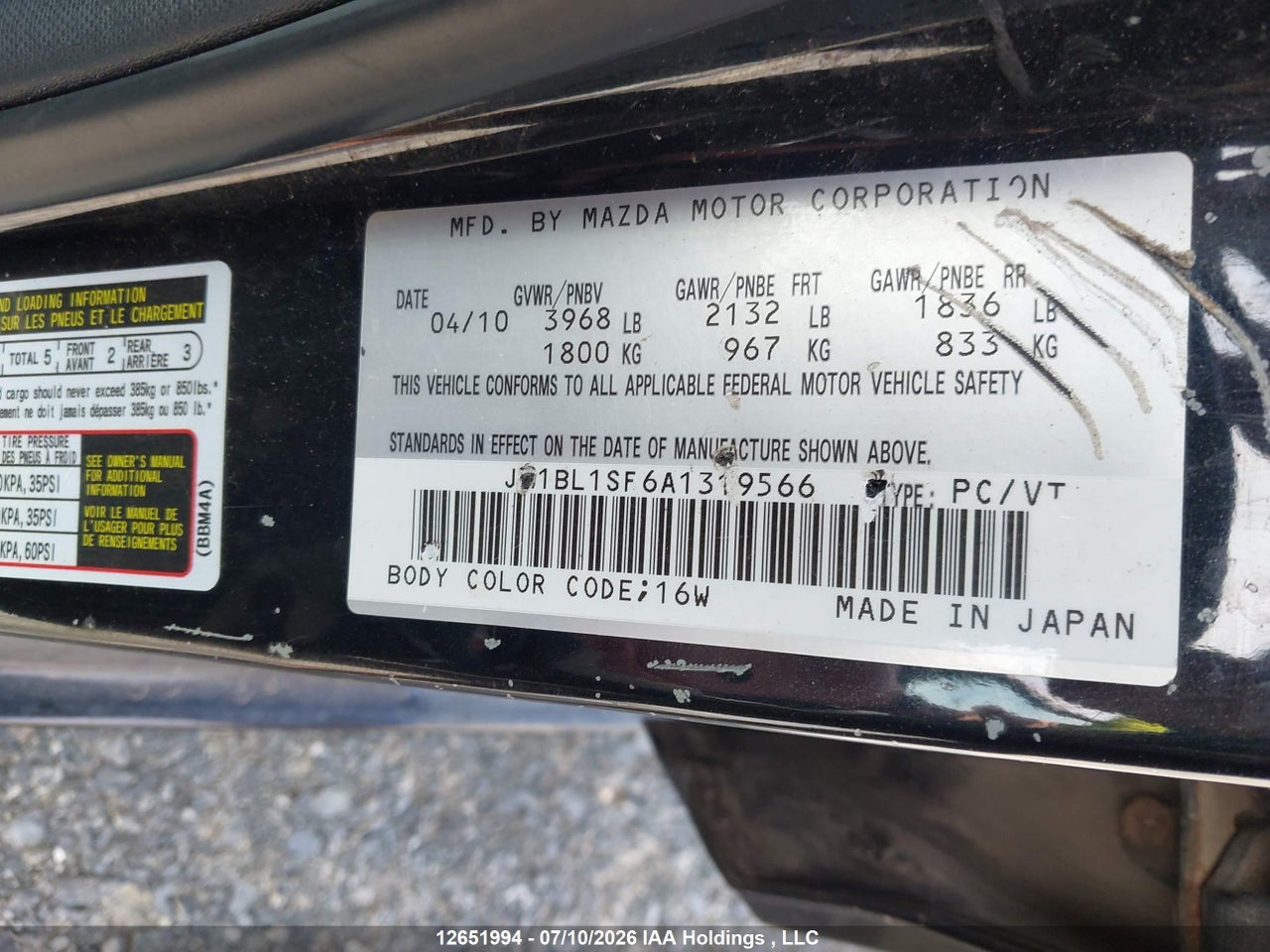 2010 MAZDA MAZDA3 GS/GX thumbnail 10