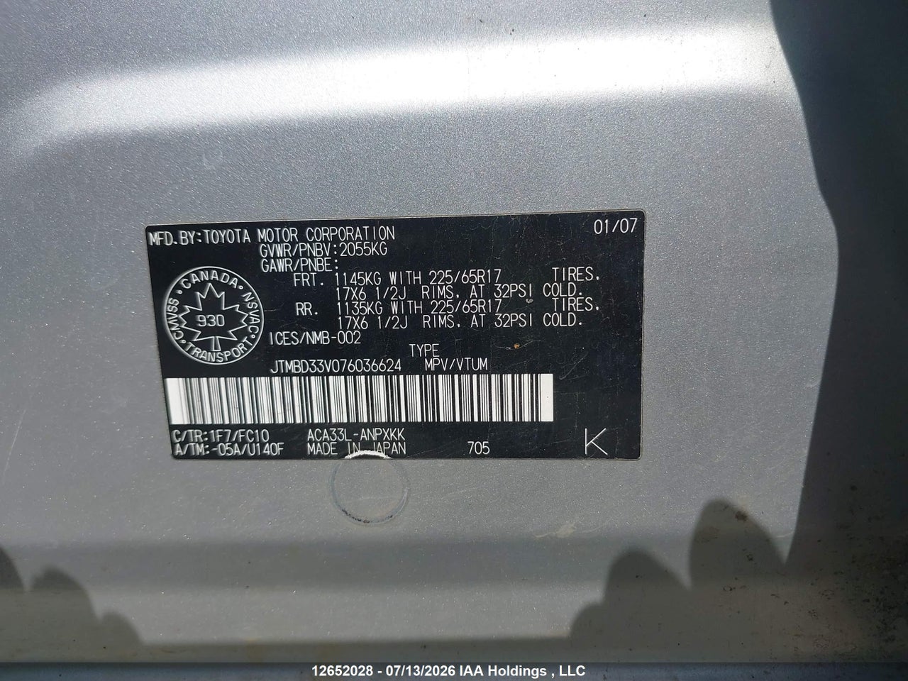 2007 TOYOTA RAV4 thumbnail 10
