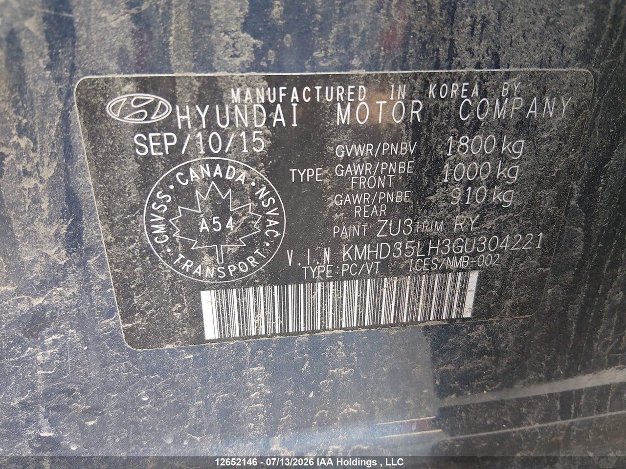 2016 HYUNDAI ELANTRA GT thumbnail 10