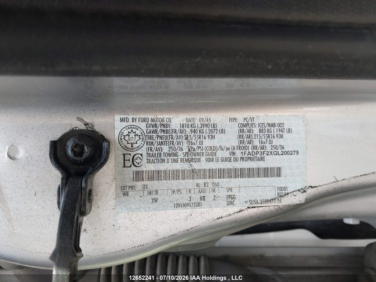 2016 FORD FOCUS SE thumbnail 10
