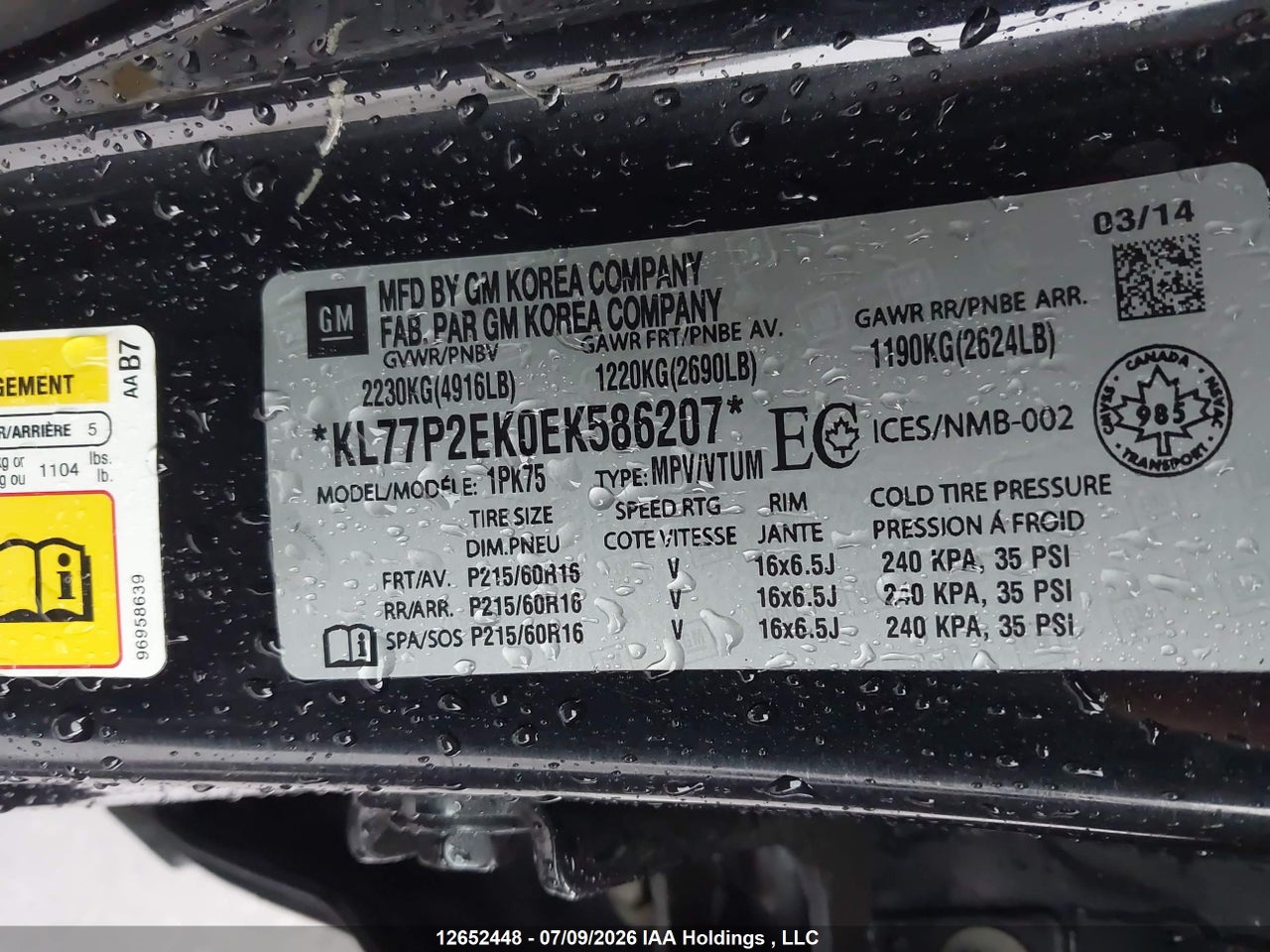 2014 CHEVROLET ORLANDO 1LT/2LT thumbnail 10