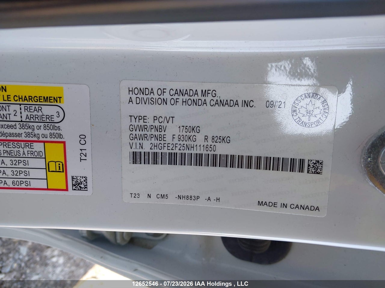 2022 HONDA CIVIC LX thumbnail 10