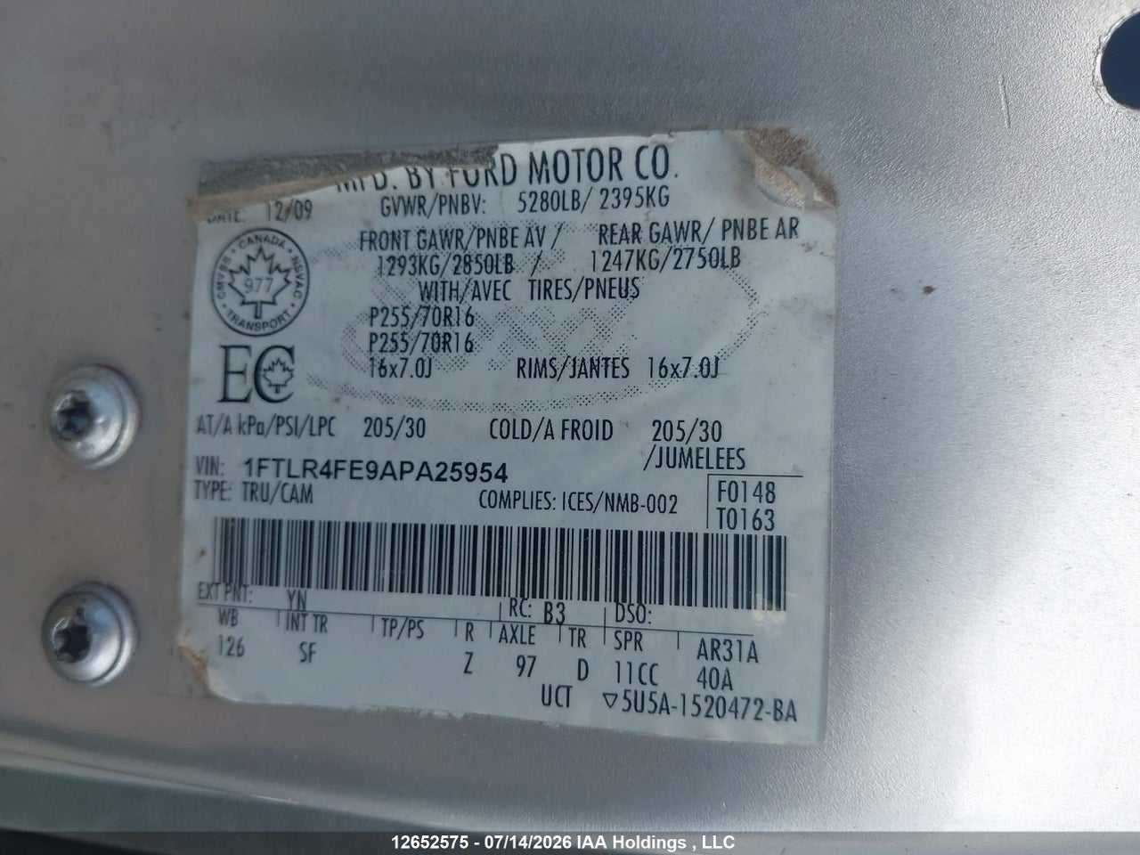 2010 FORD RANGER SPORT/XLT thumbnail 10