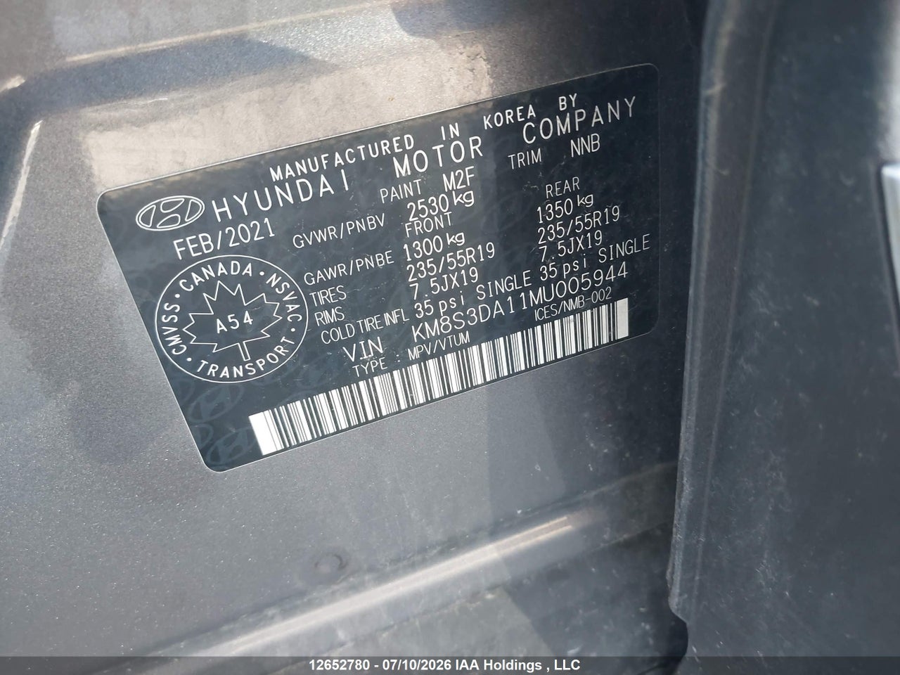 2021 HYUNDAI SANTA FE SEL PREMIUM thumbnail 10