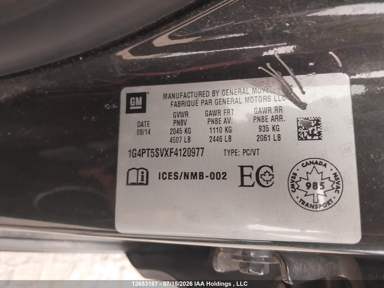 2015 BUICK VERANO PREMIUM thumbnail 10