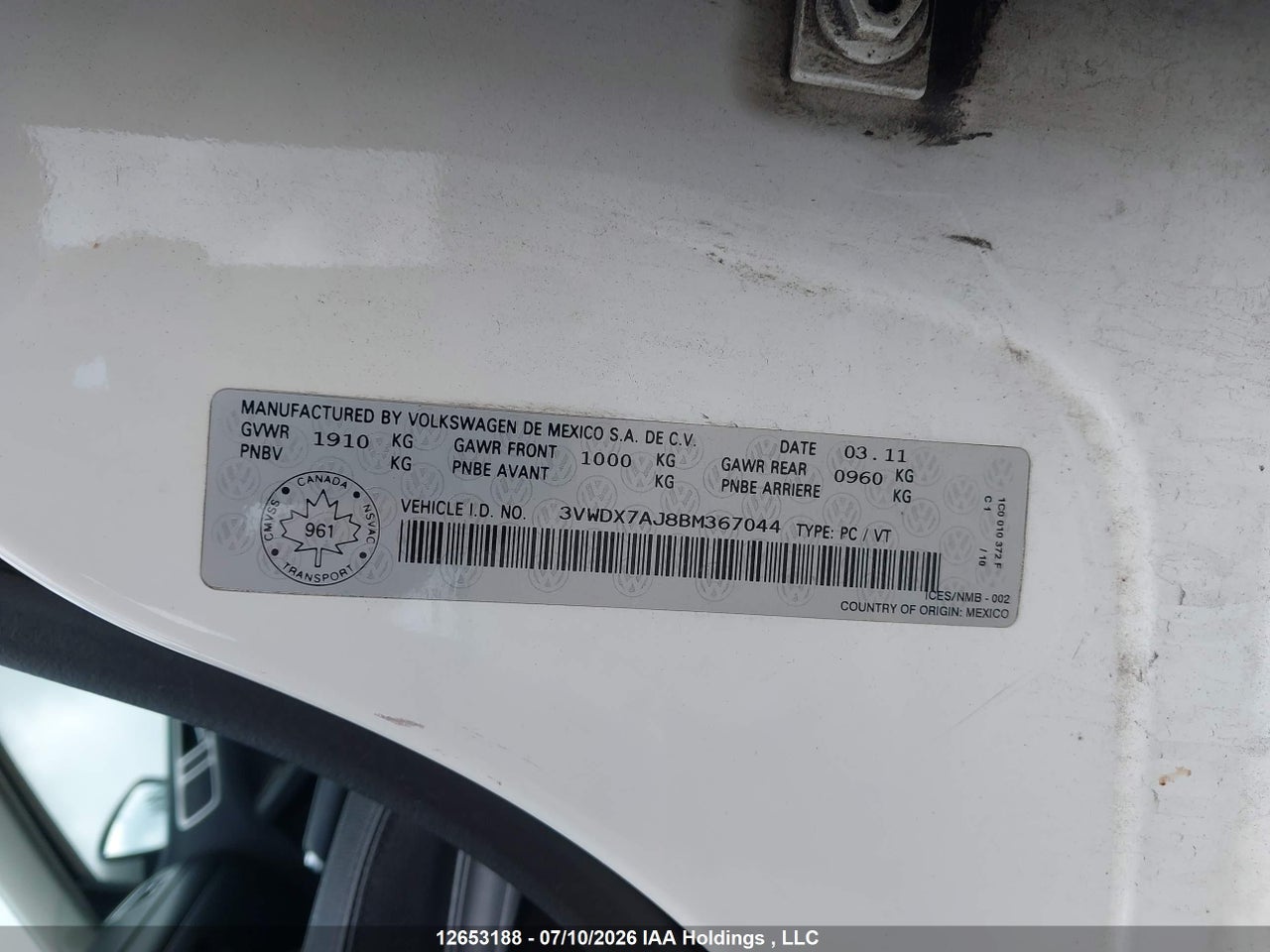 2011 VOLKSWAGEN JETTA thumbnail 10