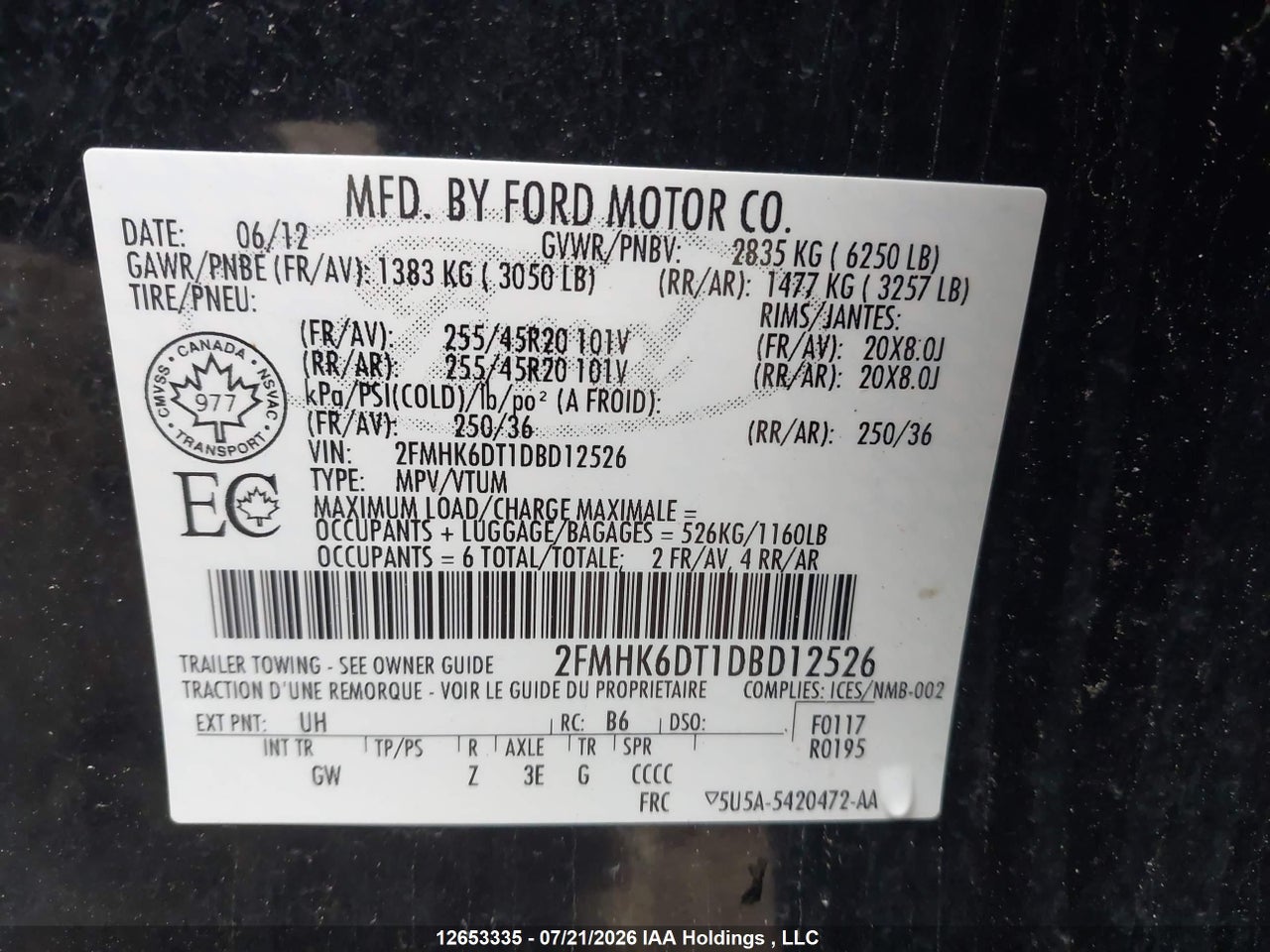 2013 FORD FLEX LIMITED thumbnail 10