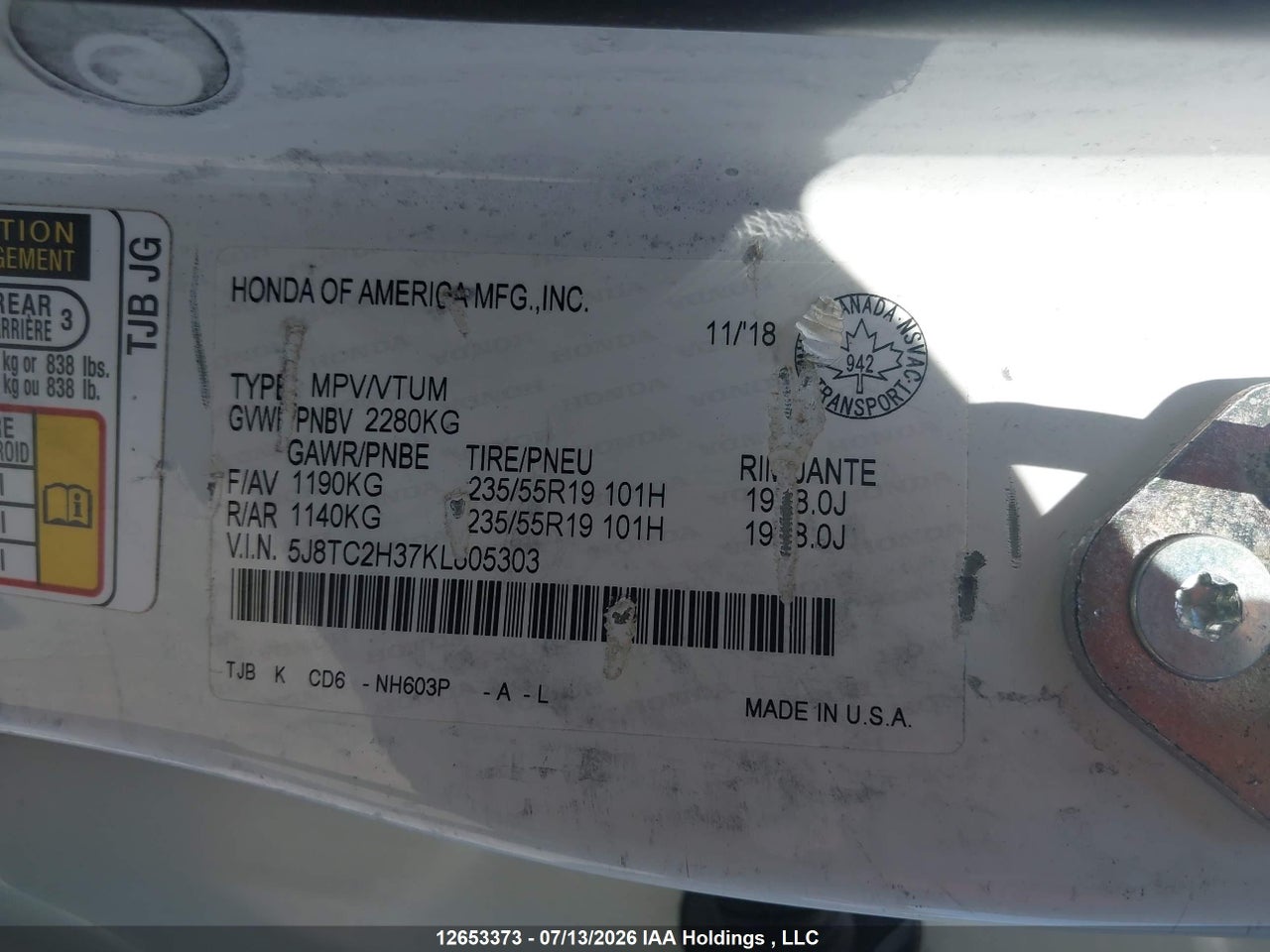 2019 ACURA RDX TECH thumbnail 10