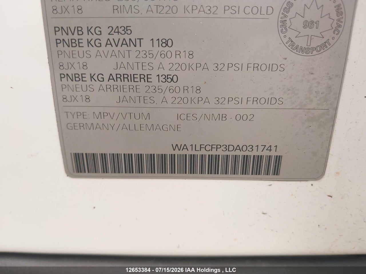2013 AUDI Q5 PREMIUM PLUS thumbnail 10