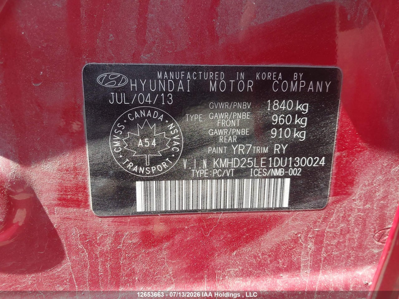 2013 HYUNDAI ELANTRA GT GL thumbnail 10