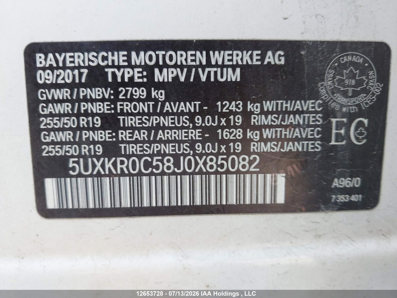 2018 BMW X5 XDRIVE35I thumbnail 10
