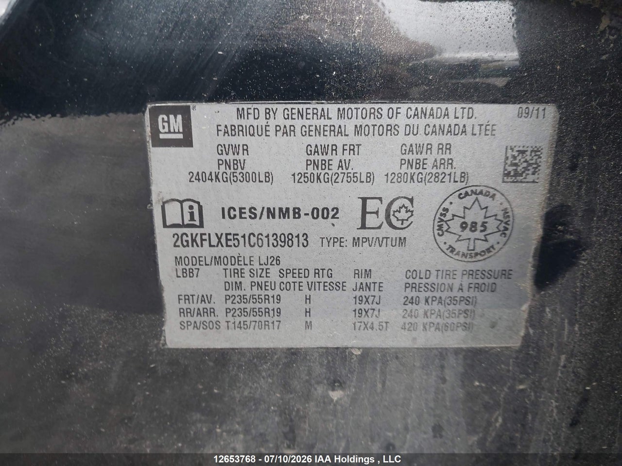 2012 GMC TERRAIN SLT-2 thumbnail 10