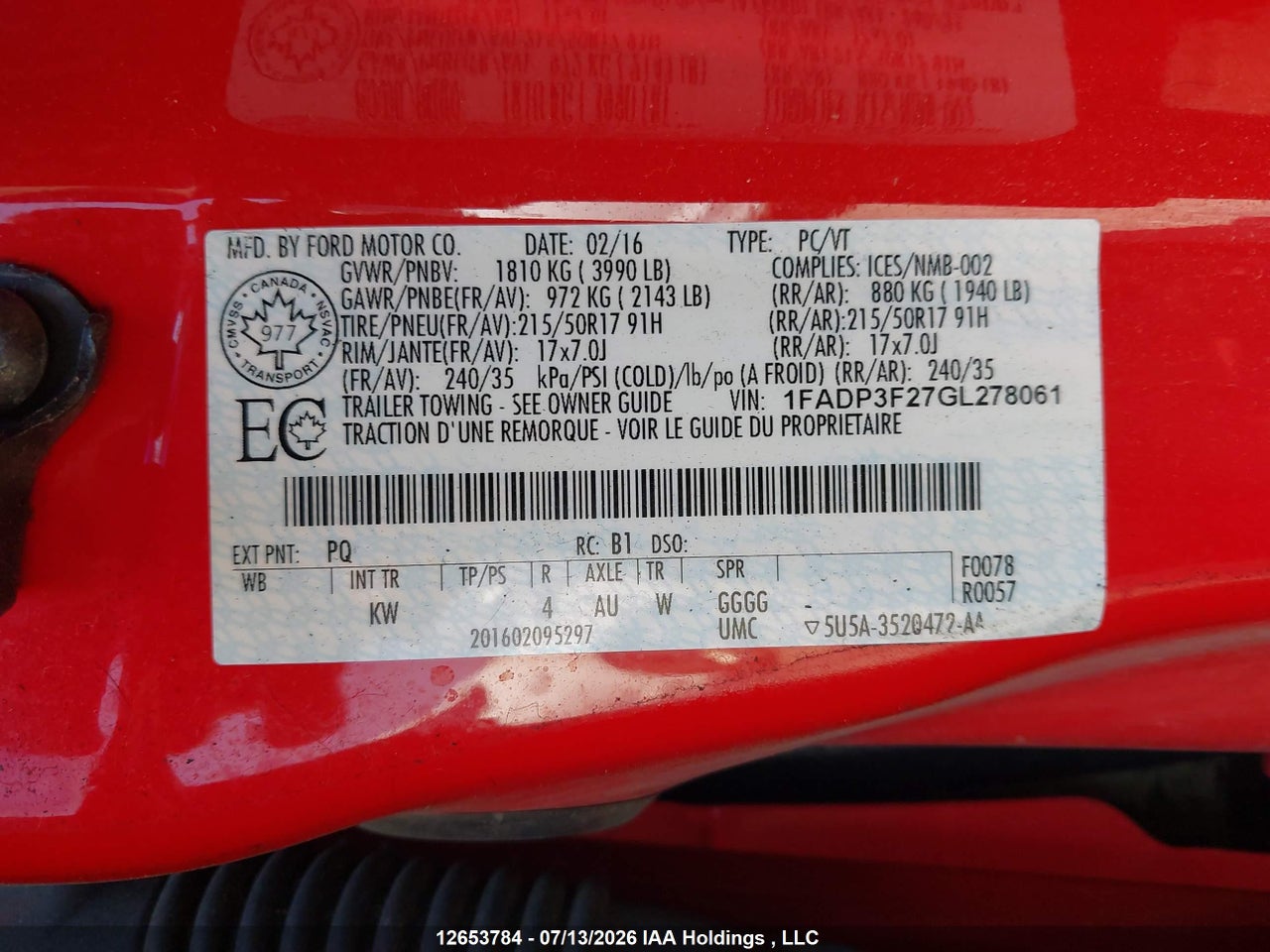 2016 FORD FOCUS SE thumbnail 10