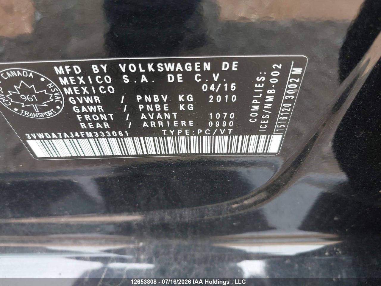 2015 VOLKSWAGEN JETTA TDI thumbnail 10