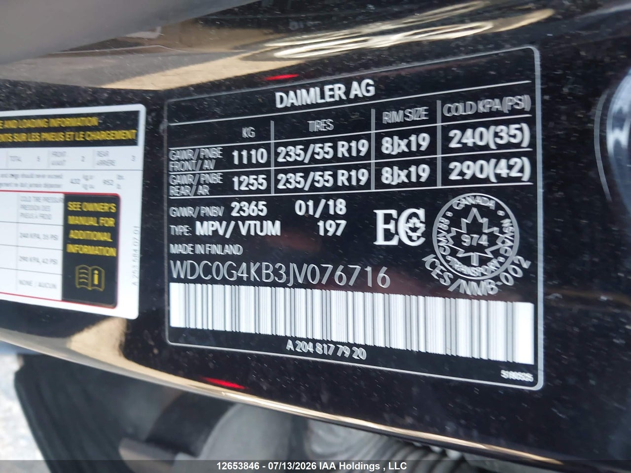 2018 MERCEDES BENZ GLC 300 4MATIC thumbnail 10