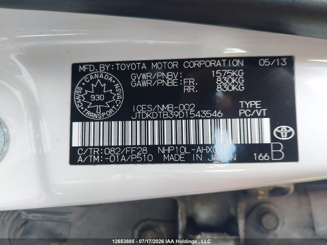 2013 TOYOTA Prius c thumbnail 10