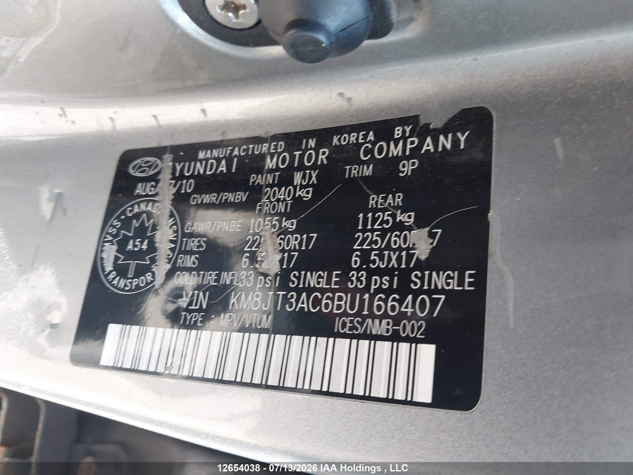 2011 HYUNDAI TUCSON GL/GLS thumbnail 10