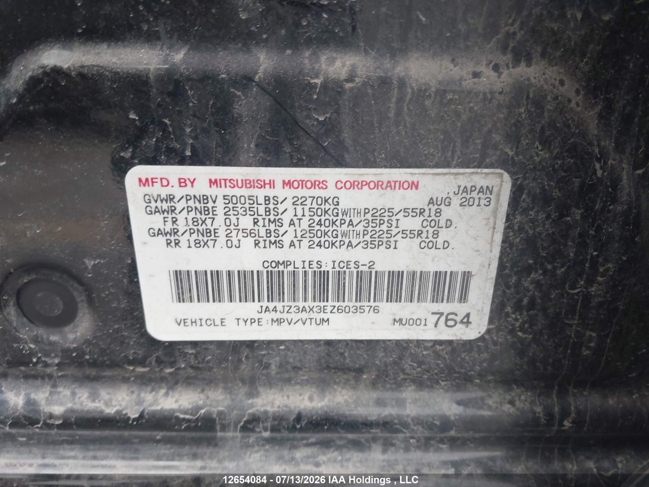 2014 MITSUBISHI OUTLANDER SE thumbnail 10
