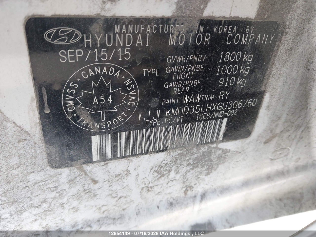 2016 HYUNDAI ELANTRA GT GLS thumbnail 10