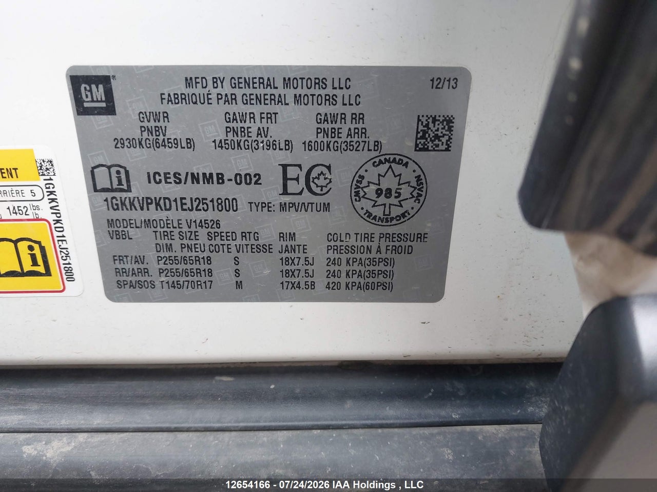 2014 GMC ACADIA SLE thumbnail 10