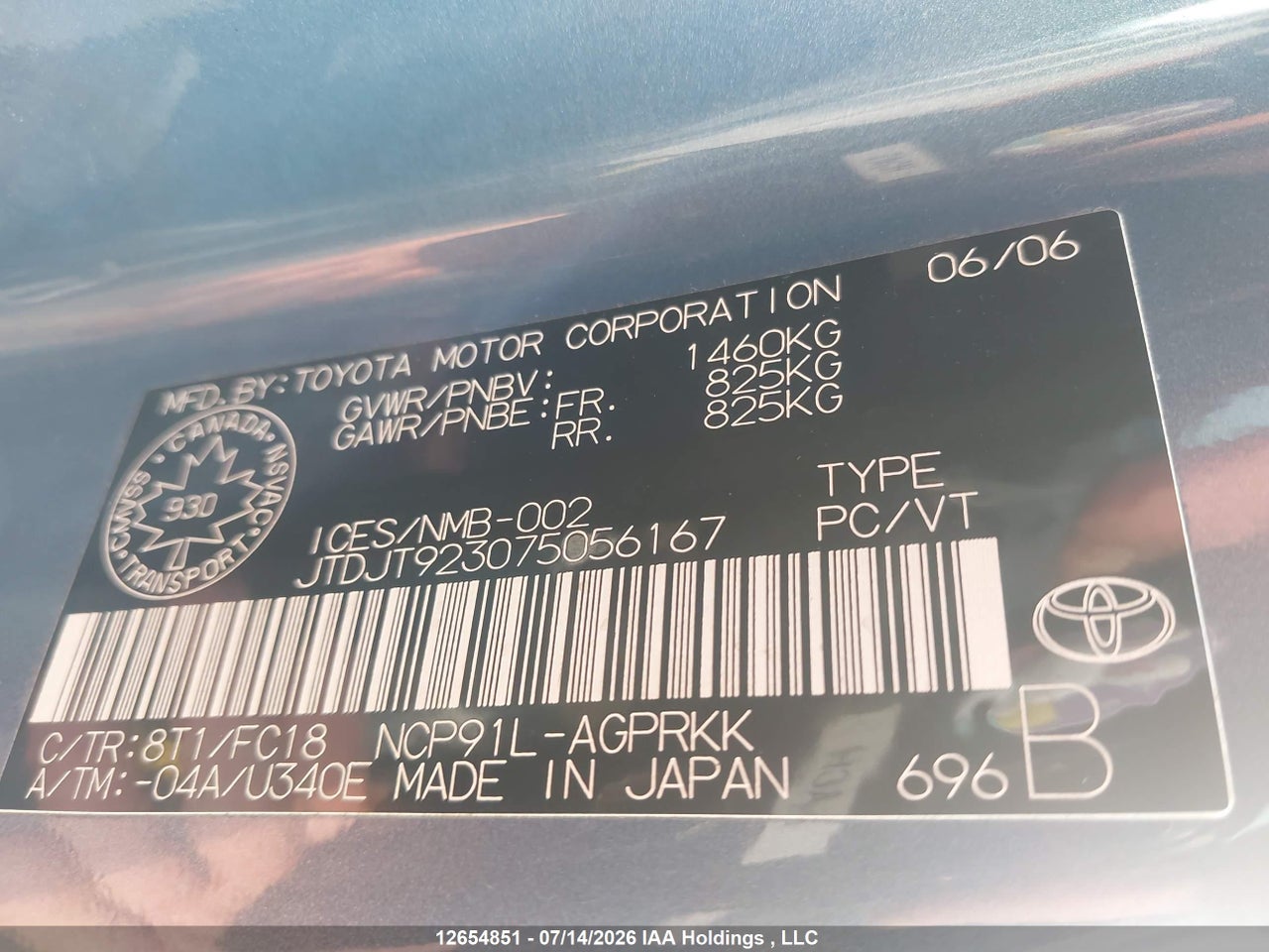 2007 TOYOTA YARIS thumbnail 10