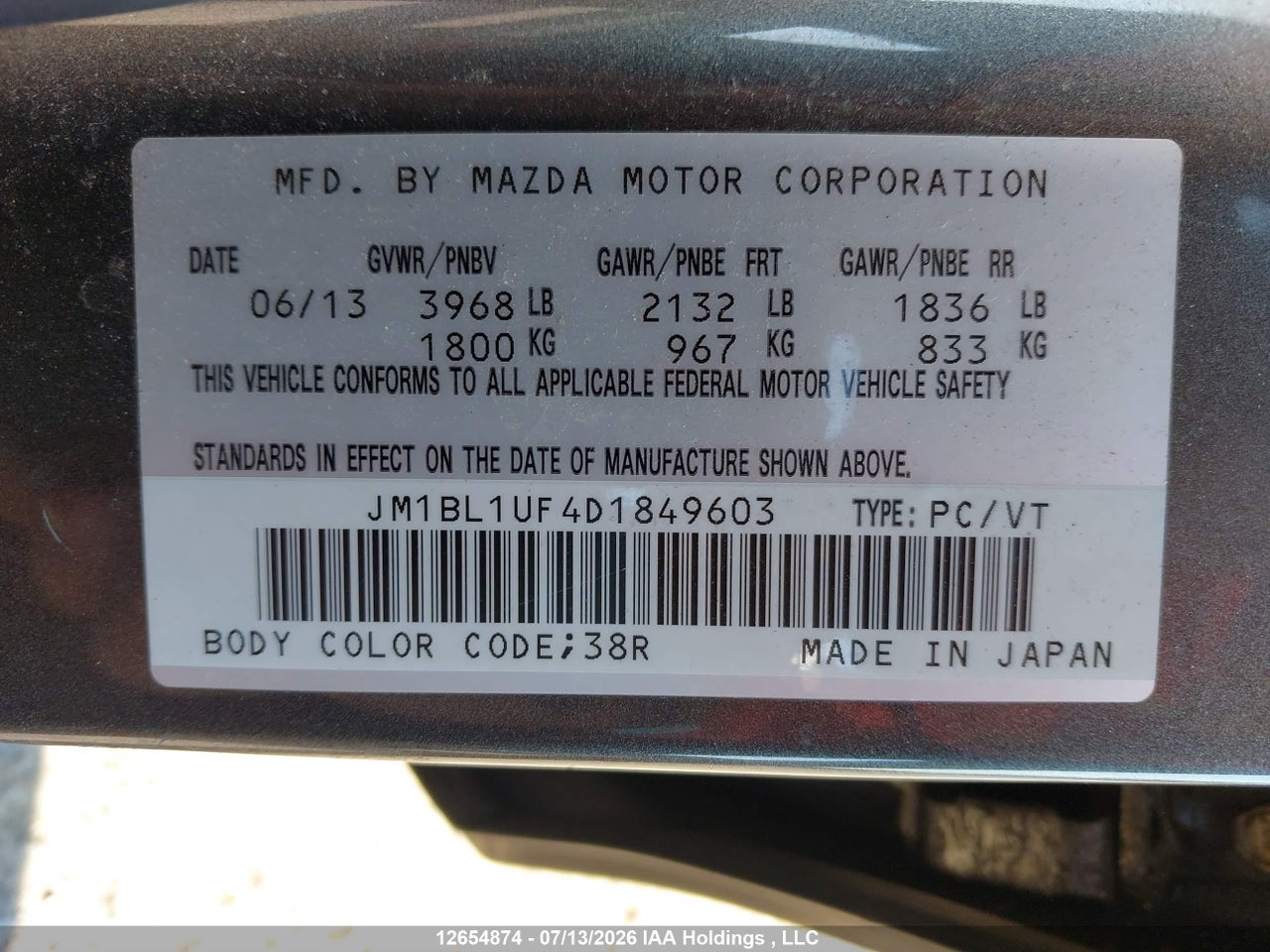 2013 MAZDA 3 I thumbnail 10