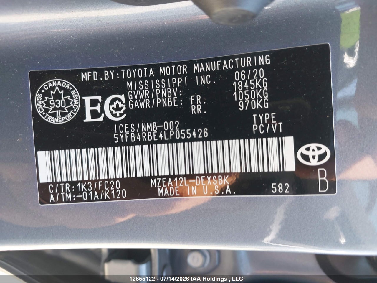 2020 TOYOTA COROLLA SE/XSE thumbnail 10