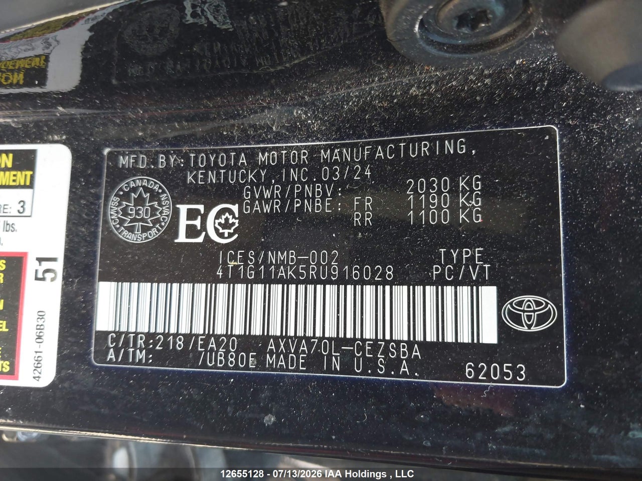2024 TOYOTA CAMRY SE NIGHT SHADE/SE thumbnail 10