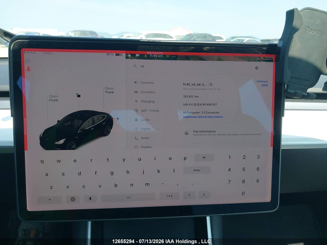2019 TESLA MODEL 3 LONG RANGE/MID RANGE/STANDARD RANGE/STANDARD RANGE PLUS thumbnail 8