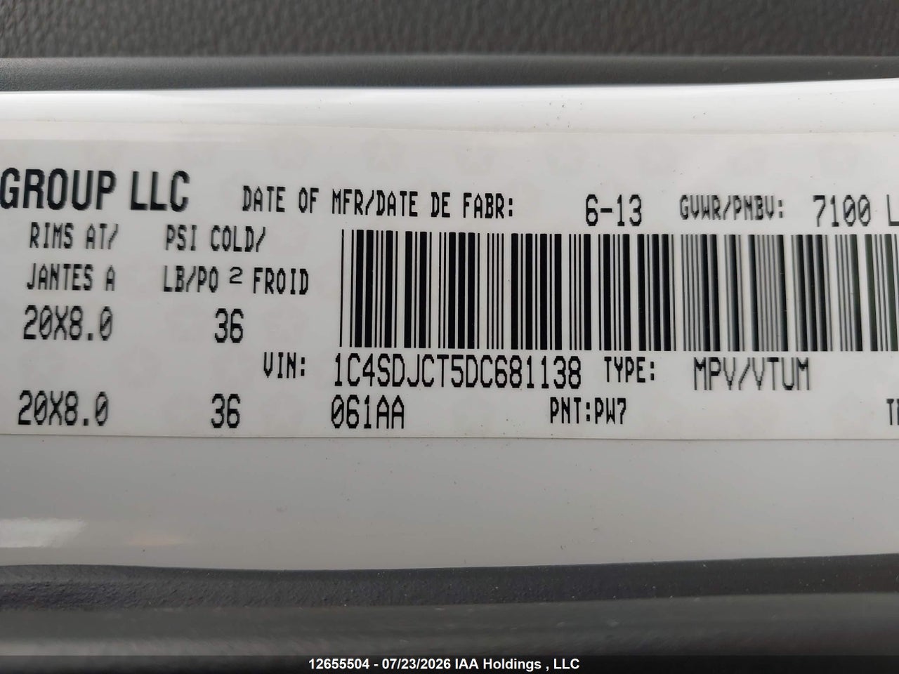 2013 DODGE DURANGO R/T thumbnail 10