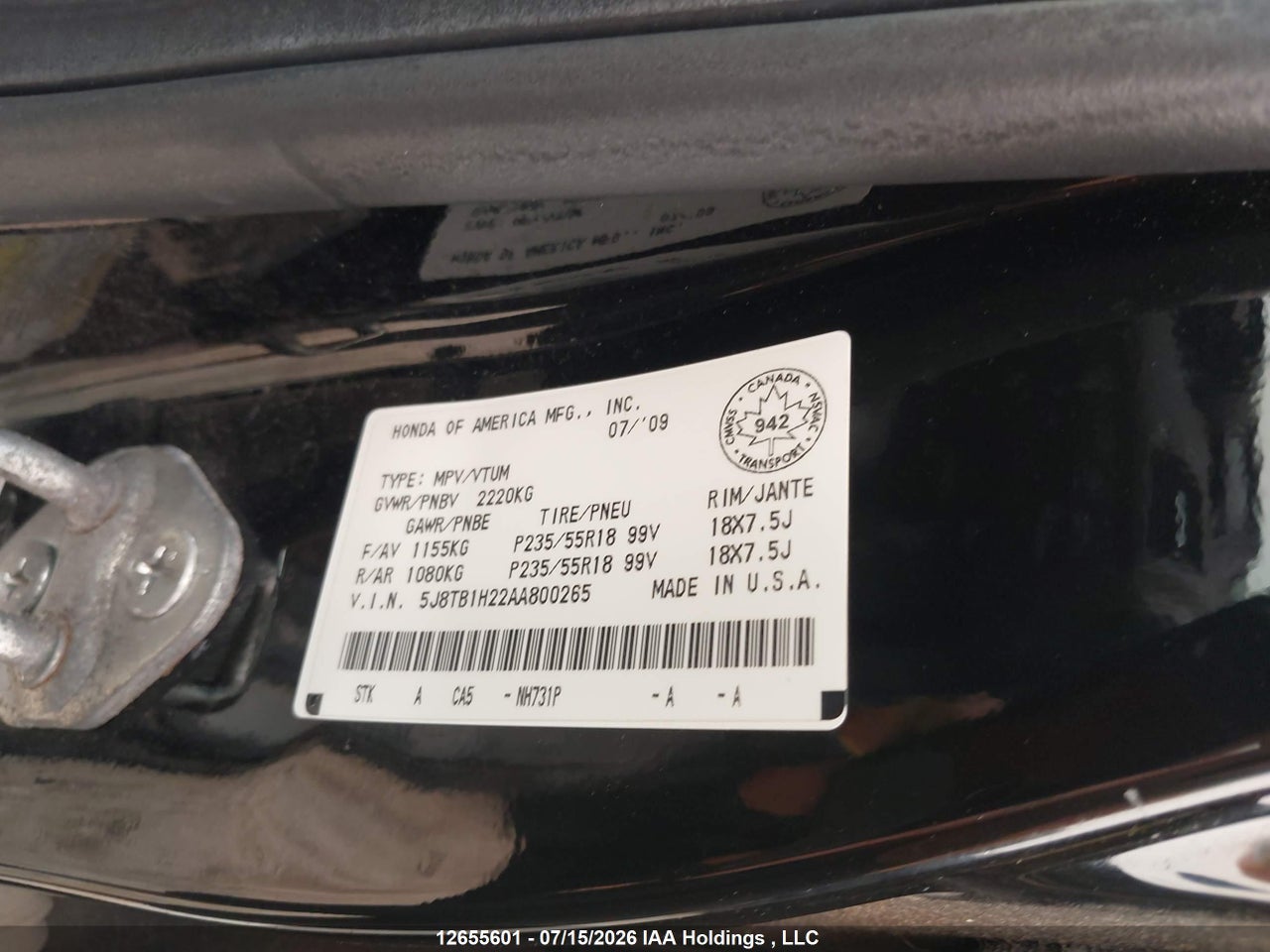2010 ACURA RDX thumbnail 10