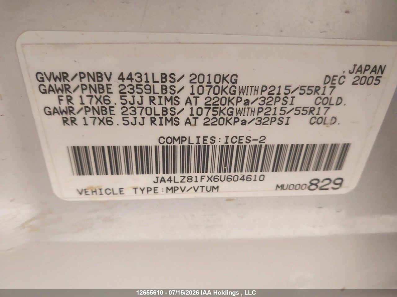 2006 MITSUBISHI outlander thumbnail 10